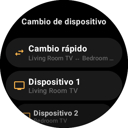 Reasignación en Cambio de dispositivo: Cambio rápido entre Living Room TV y Bedroom TV en un solo botón