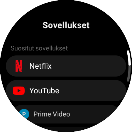 Sovellusluettelo painikkeiden muokkaukseen – Netflix-, YouTube- ja Prime Video -pikavalinnat Samsung Smart TV:lle