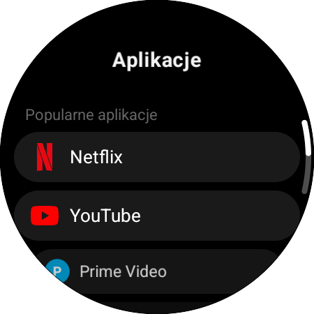 Lista aplikacji do przypisania – skróty Netflix, YouTube i Prime Video dla telewizora Samsung Smart TV