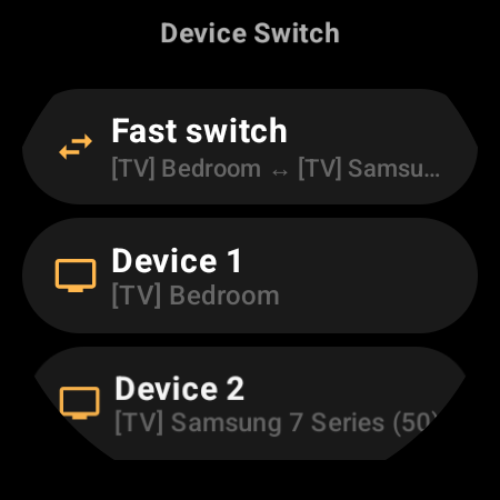 Device Switch remap — Fast switch between two saved Samsung TVs